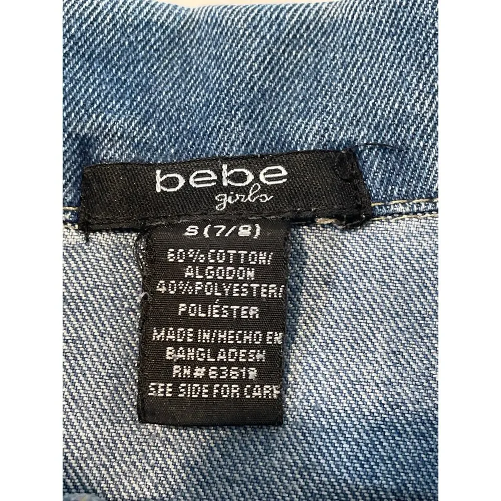 Bebe Girls Denim Jacket Size S